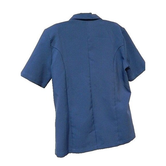 Blair Blazer Jacket Womens Size 12 Short Sleeve 1 Button Blue Pockets Classic - Picture 3 of 10